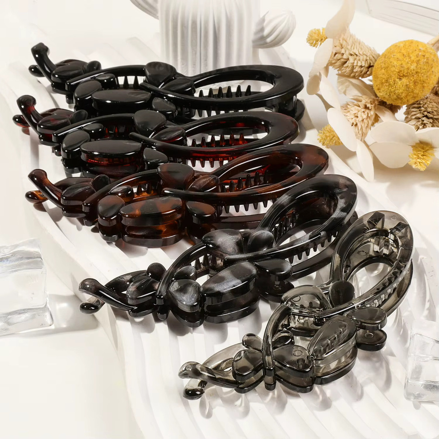 FORWOT Haarspange Schmetterlingsform, Leoparden-Bananen-Motiv, Damen - Bild 5