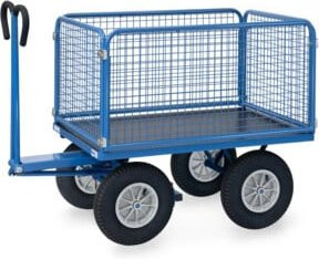 Fetra Handpritschenwagen 6434L in Blau mit Luft-Bereifung und 1000kg Tragkraft - Bild 1