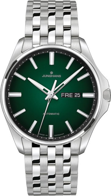 Junghans Meister S Automatic Herrenuhr, Edelstahl, Grün, 44 mm, 20 ATM - Bild 1