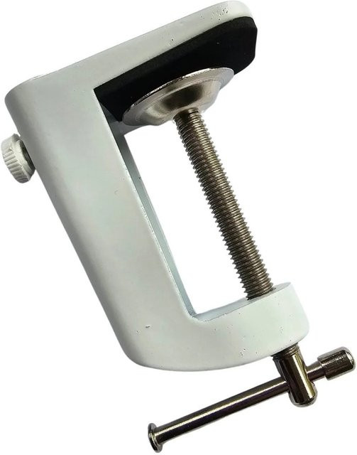 Orion Lightstyle Tischhalterung mit Tischklemme für Lupenleuchten in Weiß und Nickel - Bild 1