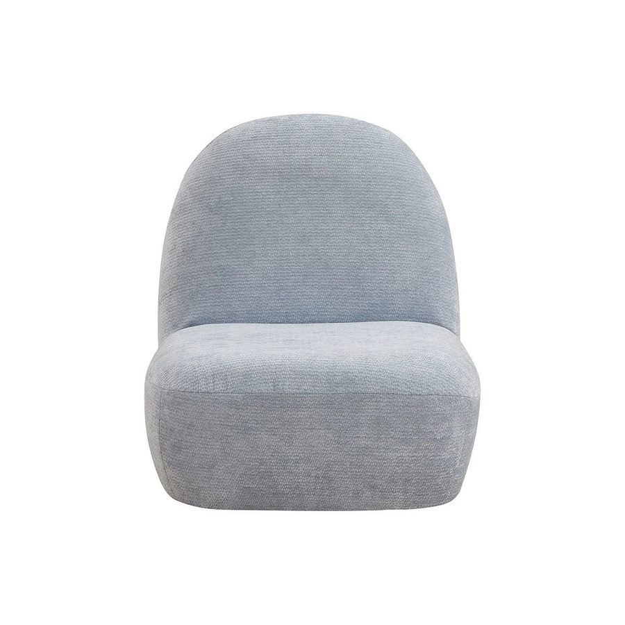 Vente-unique Sessel Maldano mit gerader Rückenlehne in Hellblau aus Chenille-Stoff, Breite: 52,5 cm, Tiefe: 60,5 cm, Höhe: 58,5 cm - Bild 2