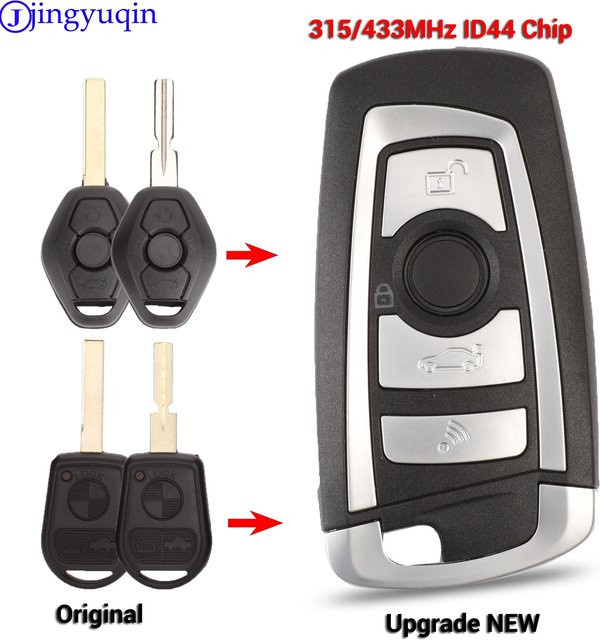 Jingyuqin EWS Flip Remote Key mit PCF7935AA ID44 Chip für BMW E38 E39 E46 M5 X3 X5 Z3 Z4 in Schwarz - Bild 1