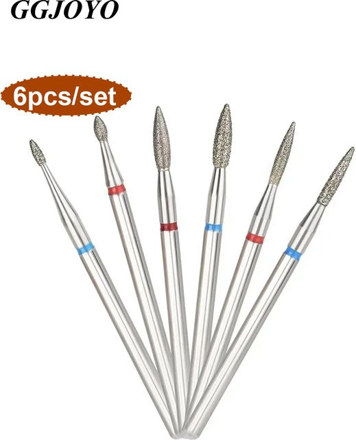 NotNoot Nagel Bohrer Bits, 6 Stück, Hartmetall Konisch, Unisex - Bild 1