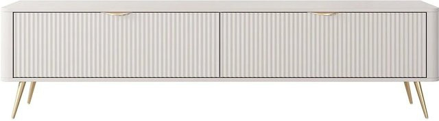 Tv-Board Elonaria von Vente-unique in Beige und Gold, Breite: 200 cm - Bild 1