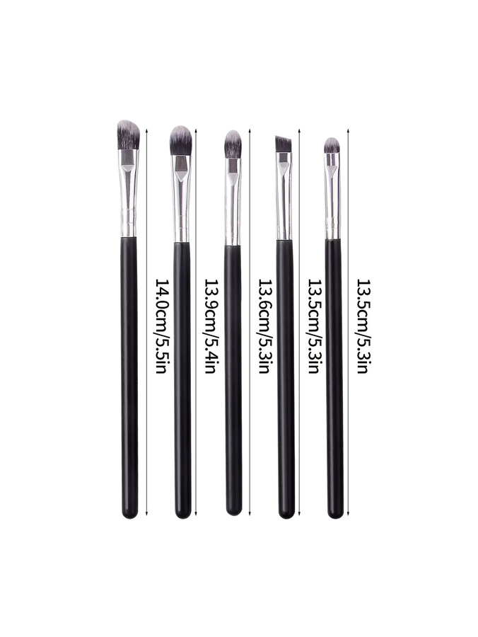 5-teiliges Augen-Make-up-Pinsel-Set mit Lidschatten-, Detail- und Mischpinsel - Bild 5