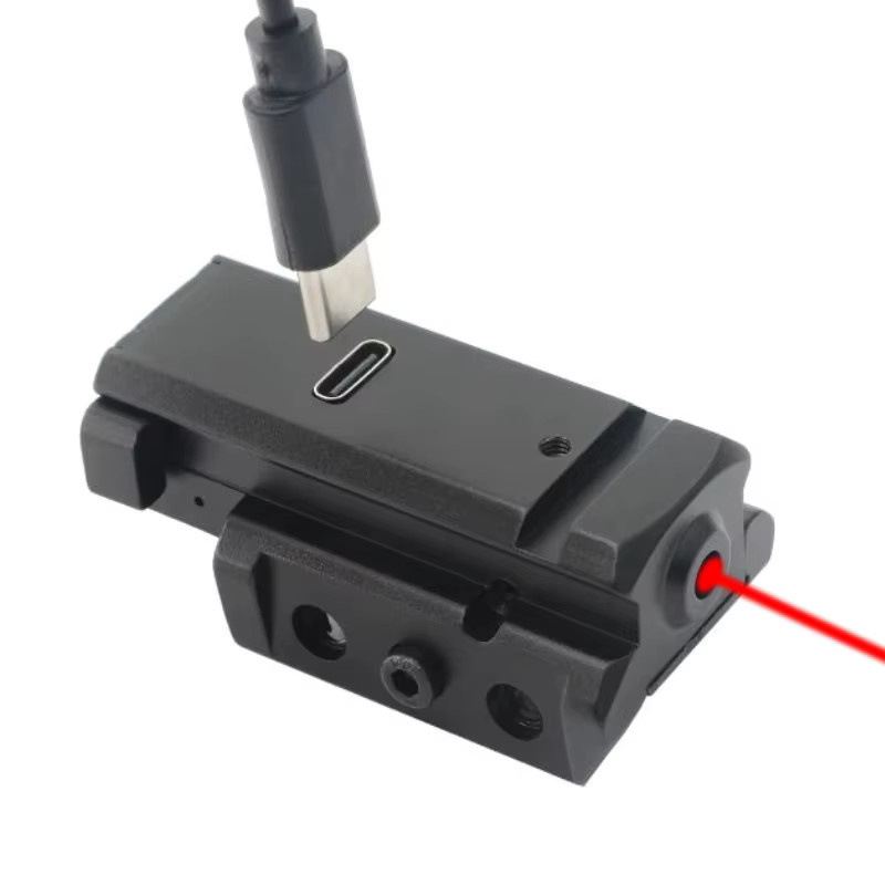 Intxc Laservisier Blau passend für Picatinny Weaver Rail für Glock mit USB Typ-C Ladefunktion und Rot-Grün Laser - Bild 3