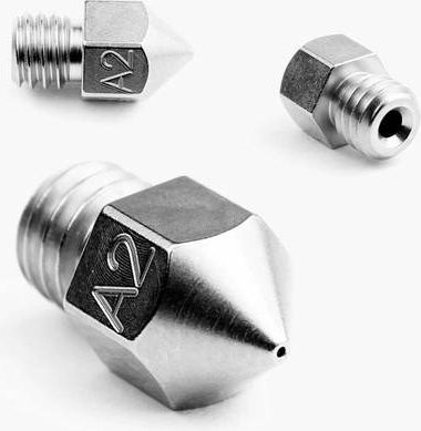 Micro-Swiss MK8 Düse mit 0,8 mm Durchmesser, gehärtet, Farbe: Silber - Bild 1