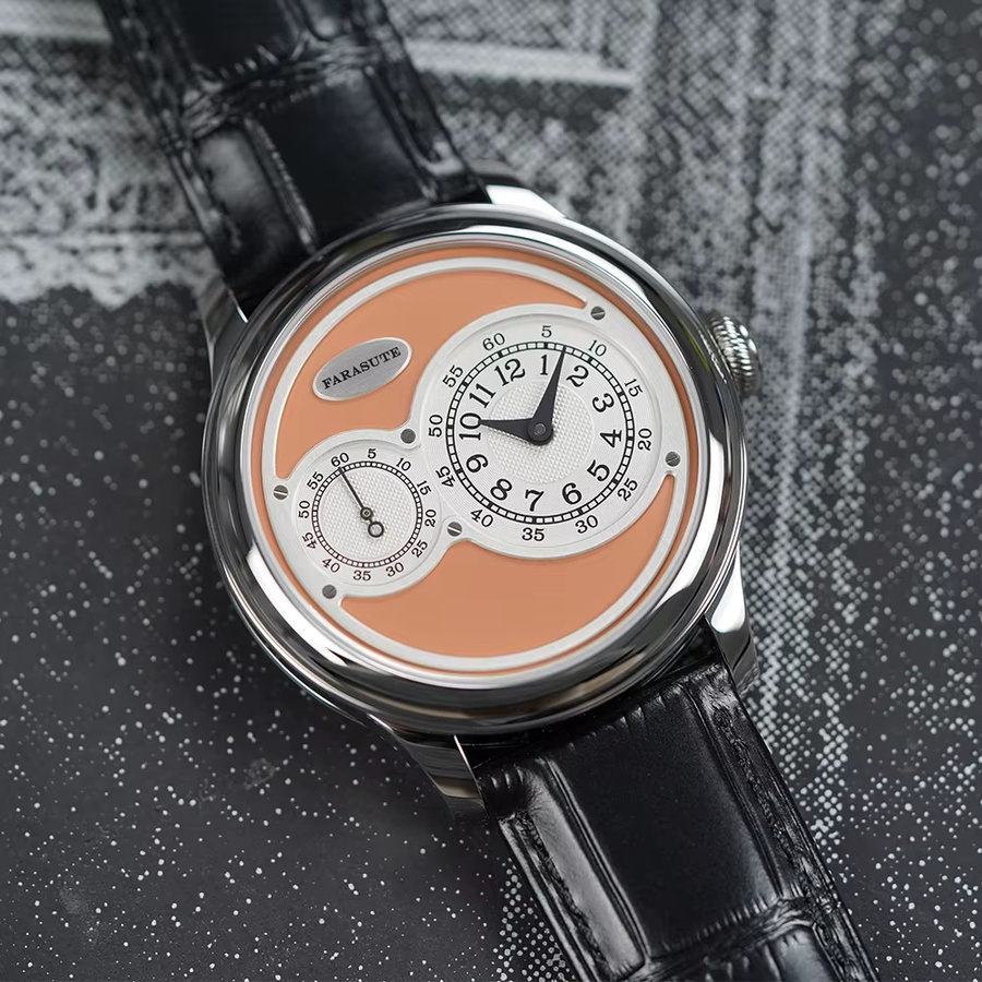 FARASUTE Armbanduhr Automatik, Edelstahl, Leder, Grau, Herren - Bild 3