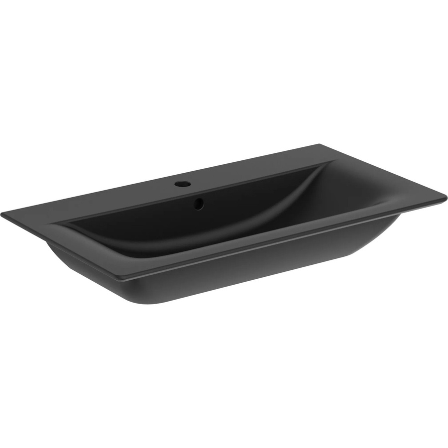 Ideal Standard Möbelwaschtisch Connect Air Schwarz Matt Breite: 84 cm mit 1 Hahnloch und Überlauf - Bild 2