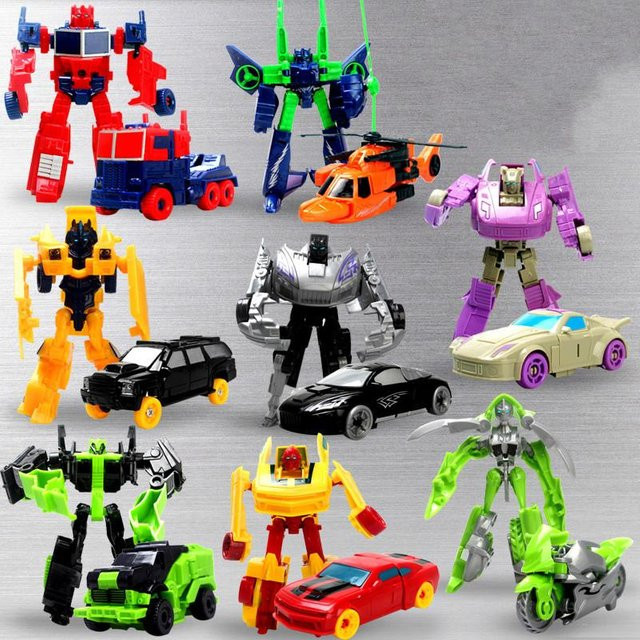 IAJIALE Transformations-Roboter-Auto-Bausatz, Actionfiguren, Weiß - Bild 1