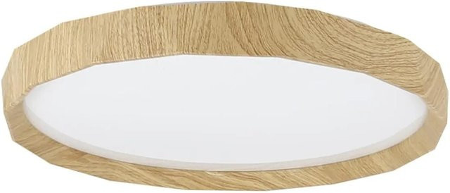 NETTLIFE LED Deckenleuchte modern in Holzfarbe aus Metall und Holz, Durchmesser: 40 cm - Bild 1