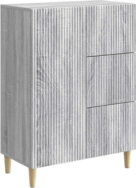 vidaXL Sideboard in Grau Sonoma im Retro-Design, B/T/H: 66 x 34,5 x 90 cm - Bild 1