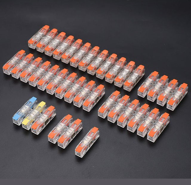 Elektrische Schnellverbindungsklemme als Push-in-Anschlussblock mit Schraubbefestigung für 2-12 Pin Kabelverbindungen - Bild 1