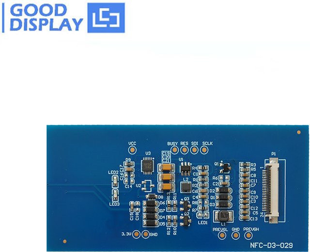 Goodisplay NFC-gesteuertes E-Ink-Display-Entwicklungskit für DIY und Prototyping, Modell NFC-D3-029, 2,66 Zoll - Bild 1
