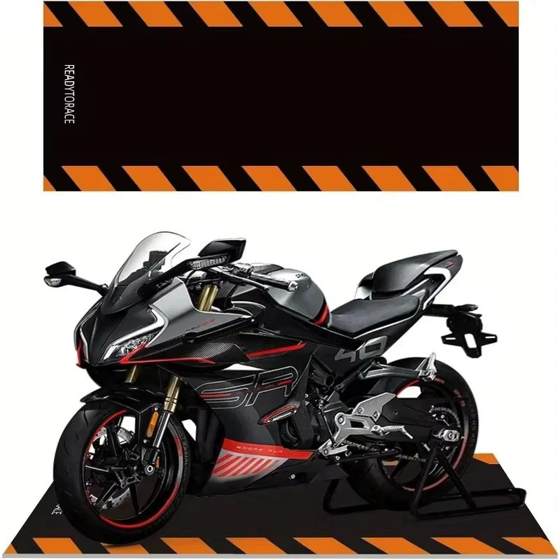 VIKAMA Motorrad-Teppich mit Rennsport-Design, rutschfest, mehrfarbig, rechteckig - Bild 1