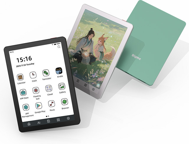 Bigme B6 E-Book-Reader mit 6 Zoll E-Ink-Bildschirm, Android 14 OS, Google Play, 36-stufige Frontbeleuchtung, Schwarz oder Grün - Bild 1