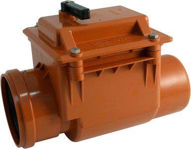 Marley KG-Rückstauverschluss mit Einflügel-System aus PVC in Orange DN110 - Bild 1