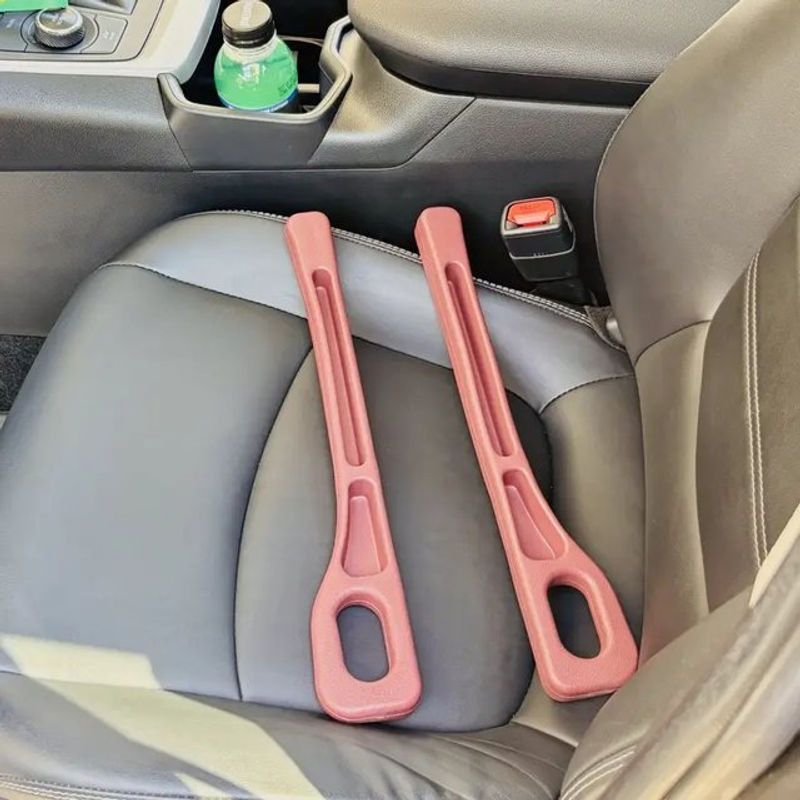 Universeller Auto Sitz Lückenfüller aus PU Leder in Rot mit praktischer Aufbewahrungsmöglichkeit - Bild 1