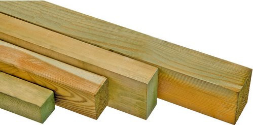 Wolff Finnhaus Fundamenthölzer für Gartenhäuser aus Kiefernholz in Braun, B: 300 cm, H: 7,5 cm - Bild 1