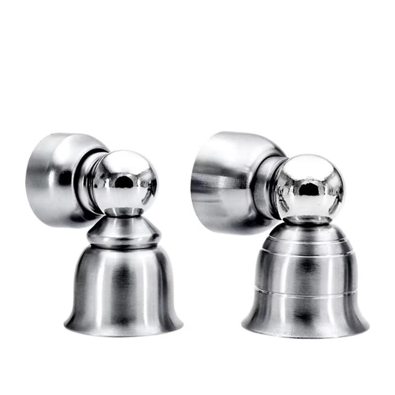 KAK Magnetischer Edelstahl Türstopper für Glas und Toiletten, Nagelfreier Bodenverschluss in Silber und Grün - Bild 2
