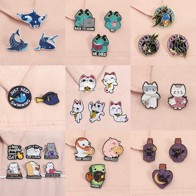 Anime Charaktere Emaille Pins, Broschen, Unisex - Bild 1
