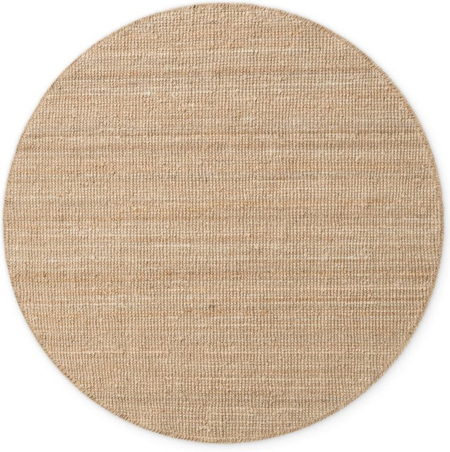 NYVI Teppich Bouclé aus Jute in Natur Gold, rund, Durchmesser: 200 cm - Bild 1