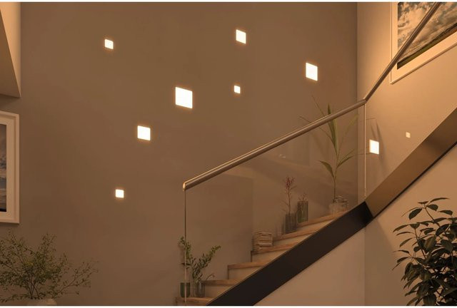 Paulmann LED-Einbaupanel Veluna VariFit eckig, Warmweiß 3.000 K, 4,5 W, IP44, B/T: 7,5 x 7,5 cm - Bild 1