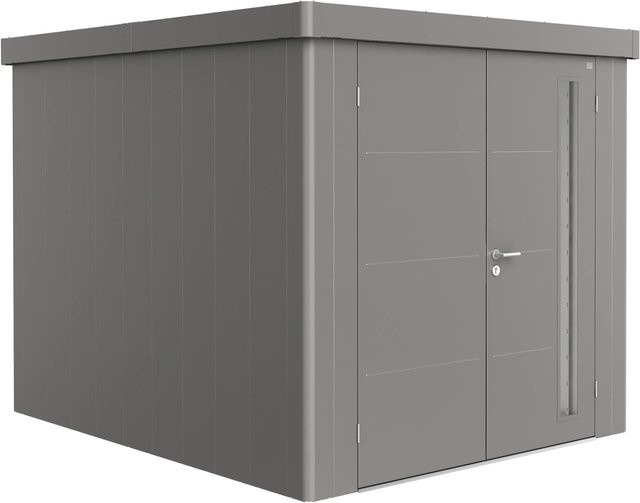 Biohort Gerätehaus Neo 3B mit Doppeltüre in Quarzgrau-Metallic, Stahl, B/H/T: 236 x 222 x 292 cm - Bild 1