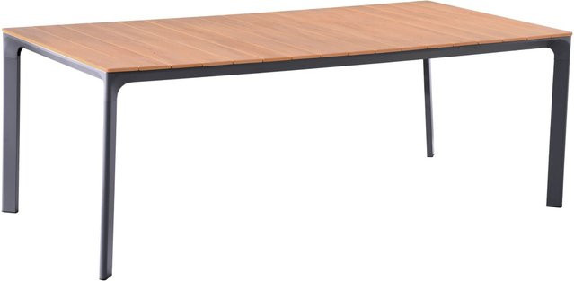 Garden Pleasure Gartentisch Silea Rechteckig Braun-Anthrazit B: 208 cm, T: 100 cm - Bild 1