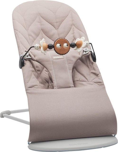 BabyBjörn Bundle Babywippe Bliss gewebt mit Spielbogen in Grau und Beige - Bild 1