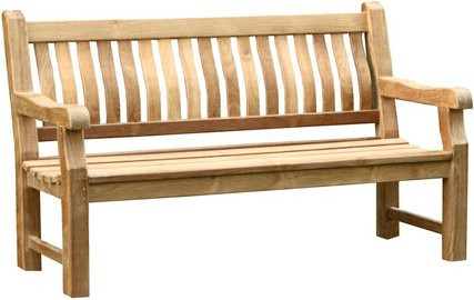 DEVRIES 3-Sitzer Gartenbank aus Teakholz in Braun, B/H/T: 165 x 101 x 76 cm - Bild 1
