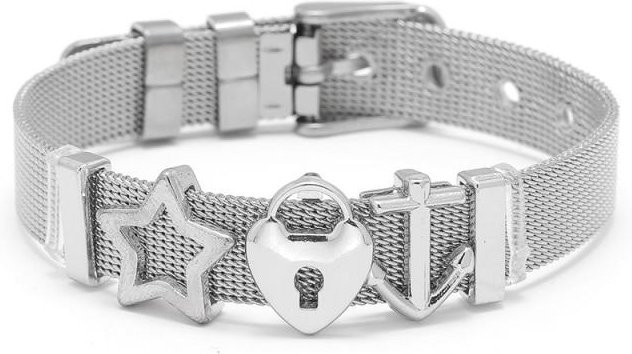 YIRAN Jewelry Armband, Edelstahl, Roségold, Liebes-Schloss-Anhänger, Damen - Bild 1