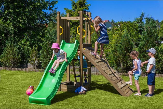 FUNGOO Spielturm FUNNY3 mit Sandkasten und Rutsche - Bild 1