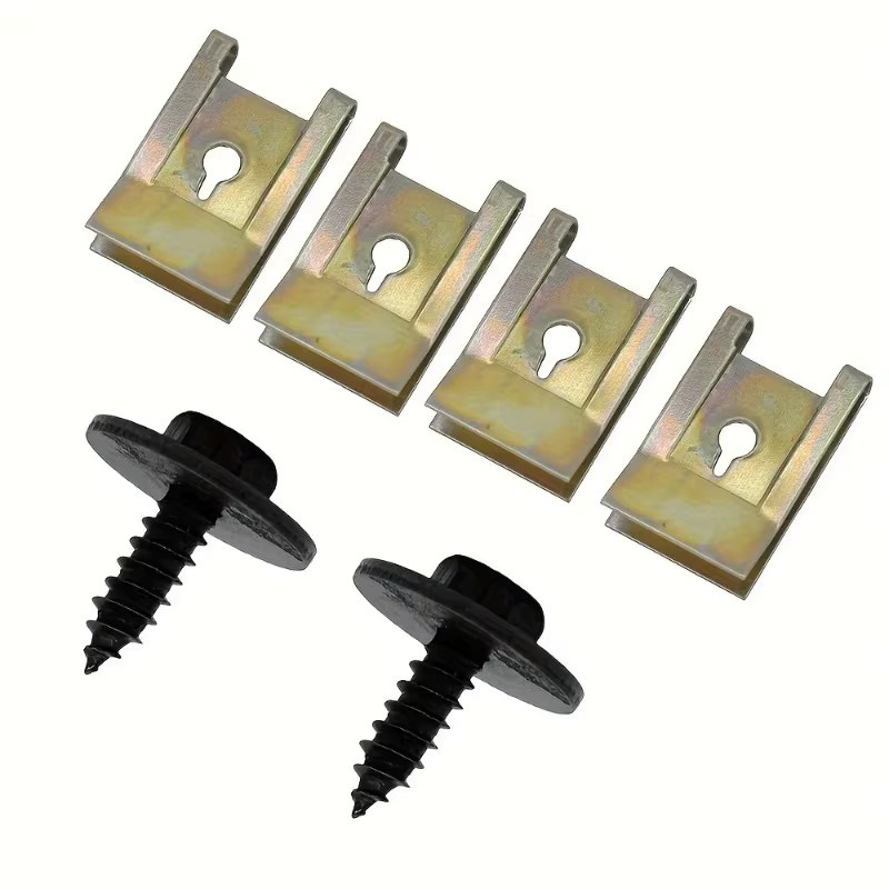BASI Auto U-Clip Schrauben aus Metall in Gold für Kotflügel und Stoßstangen zum Schutz und zur Modifikation - Bild 1
