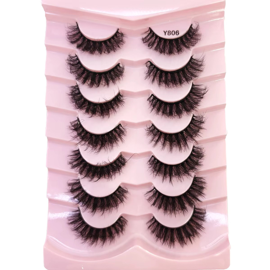 AMSDCN Wispy-Wimpern, Black, 7 Paar, Unisex - Bild 6