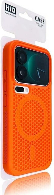 Magnetische Stoßfeste Handyhülle für Xiaomi Mi 13 14 15 mit Wärmeableitung und kabellosem Laden in Orange - Bild 1