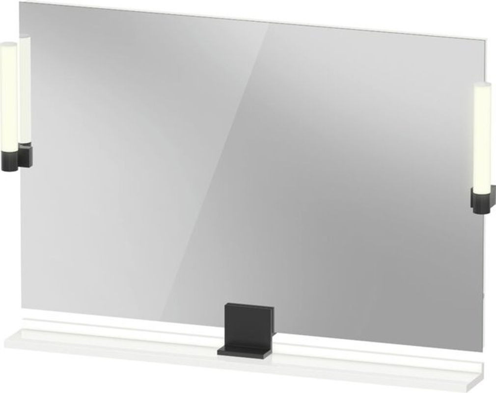 Duravit Sivida Spiegel mit LED-Beleuchtung in Diamantschwarz Matt, B/H/T: 105 x 65 x 3,6 cm - Bild 1