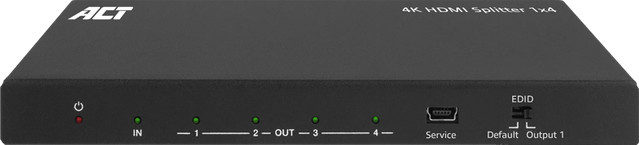 ACT AC7832 1 x 4 HDMI-Splitter in Schwarz - Bild 1