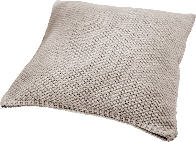 Hahn Primera Strickkissen Kissenbezug mit Perlmuster in Beige, B/T/H: 50 x 50 x 50 cm - Bild 1