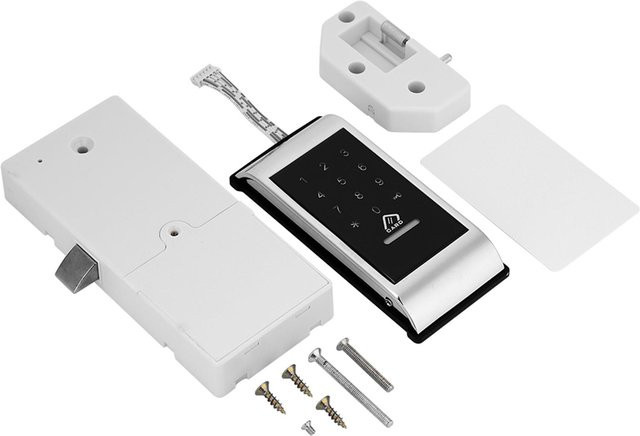 Digitaler elektronischer Sicherheitsschrank mit Touch-Tastatur und Passwort-Schlüsselzugangssperre in Silber - Bild 1