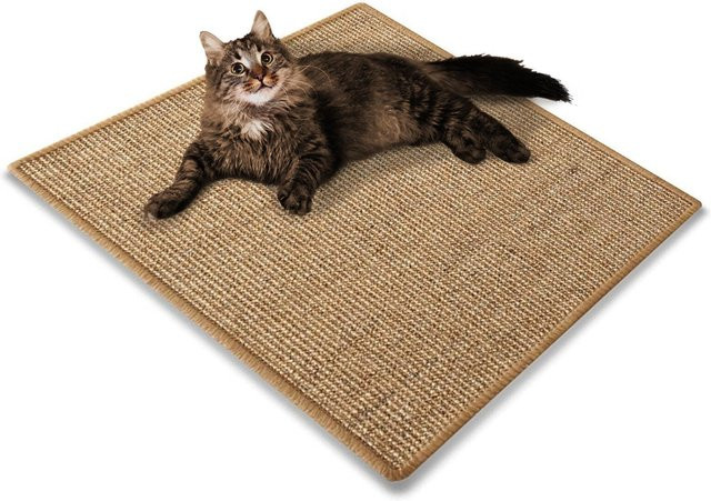 Karat homeliving Sisal-Kratzteppich für Katzen aus Kork in Beige - Bild 1