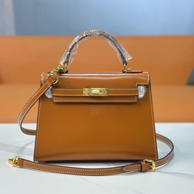 Handtasche Rindsleder, Mini Tasche, Braun, Damen - Bild 1