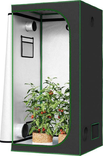 WOLTU Gewächshaus Gartenschuppen aus Folie mit Beobachtungsfenstern in Schwarz, B/T/H: 120 x 60 x 0 cm - Bild 1