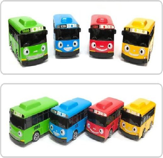 Tayo the Little Bus, Spielfahrzeuge, Metall, 4-teiliges Set, ab 3 Jahren - Bild 1