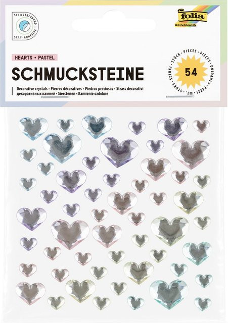 Schmucksteine Herzen in Pastellfarben - Bild 1