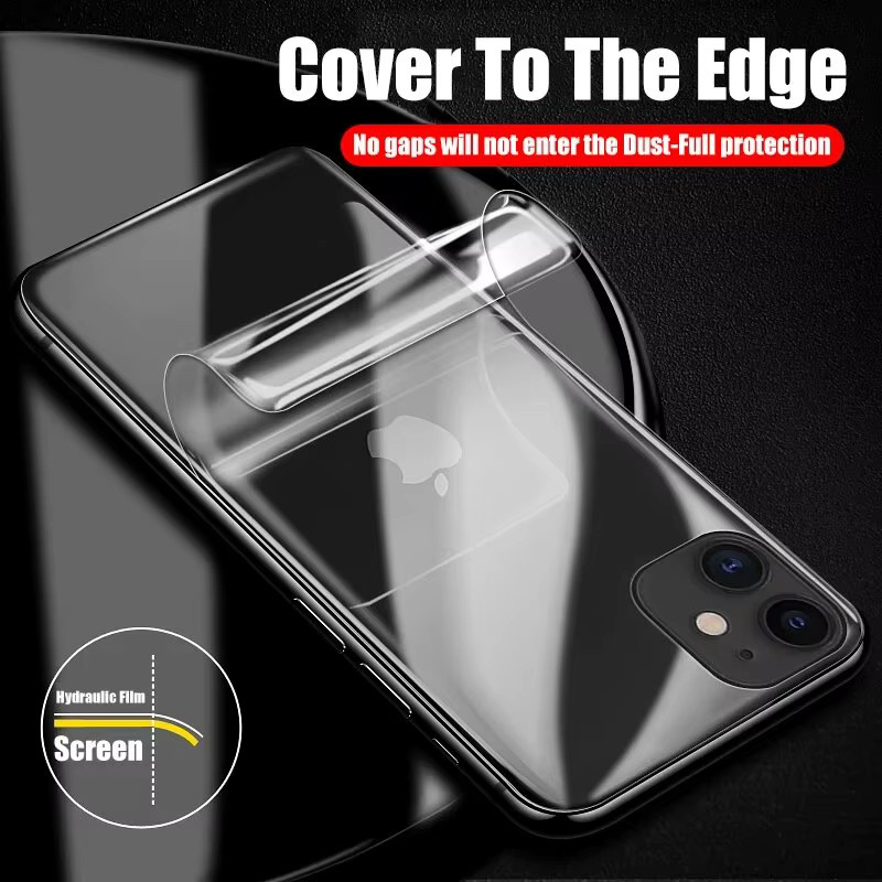 4er-Pack Hydrogel-Schutzfolien für Apple iPhone 11 12 13 14 15 Pro Max und Plus, Vollabdeckung für Display und Rückseite, transparent - Bild 2