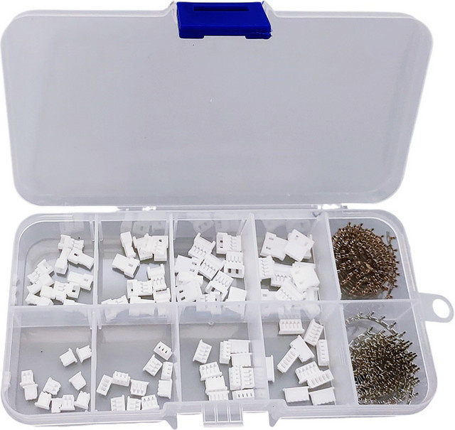 JST 1,25 Stecker Set mit 40 Sätzen männlich und weiblich in Weiß, Antennen-Docking-Kit mit 2/3/4/5 Pin Terminals und Drahtanschlüssen - Bild 1