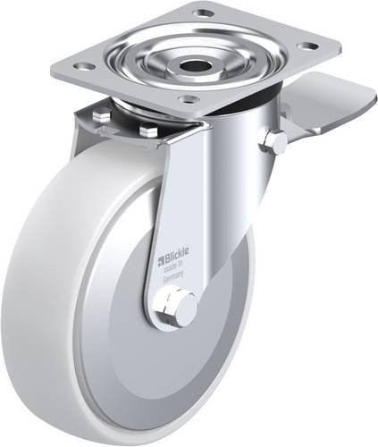 Blickle Lenkrolle L-PO 175XR-ST-FA mit Feststeller, Stahl, Rad-Durchmesser: 175 mm, Tragfähigkeit: 400 kg - Bild 1