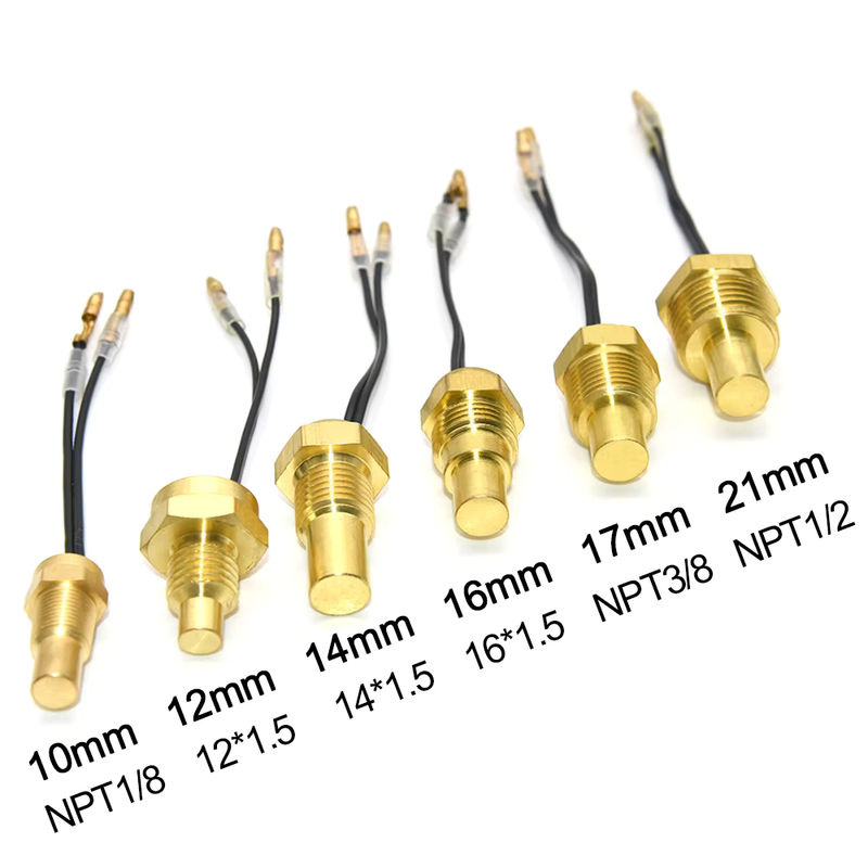 RYSJM Digitaler Wassertemperatursensor für Auto und LKW, 12V 24V, NPT1/8, 50K Kopfstecker, Farbe: Gold - Bild 2