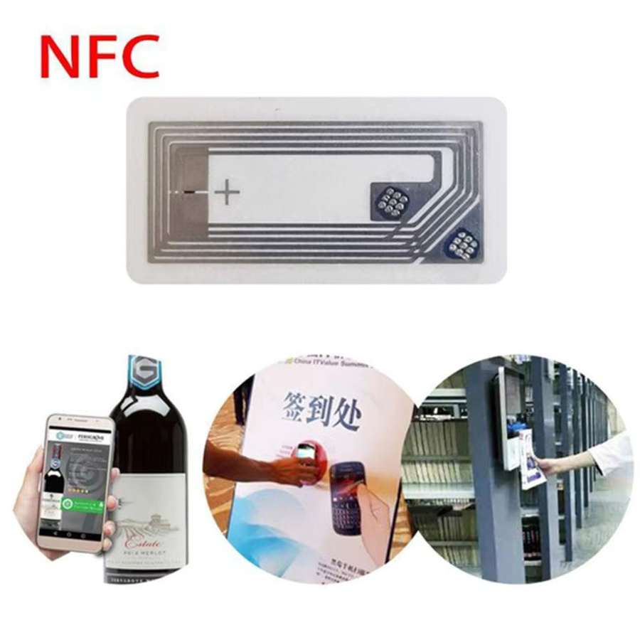10 Stück NFC-Chip Ntag213 Aufkleber Wet Inlay, 13,56 MHz, B/H: 1,1 x 2,1 cm - Bild 2